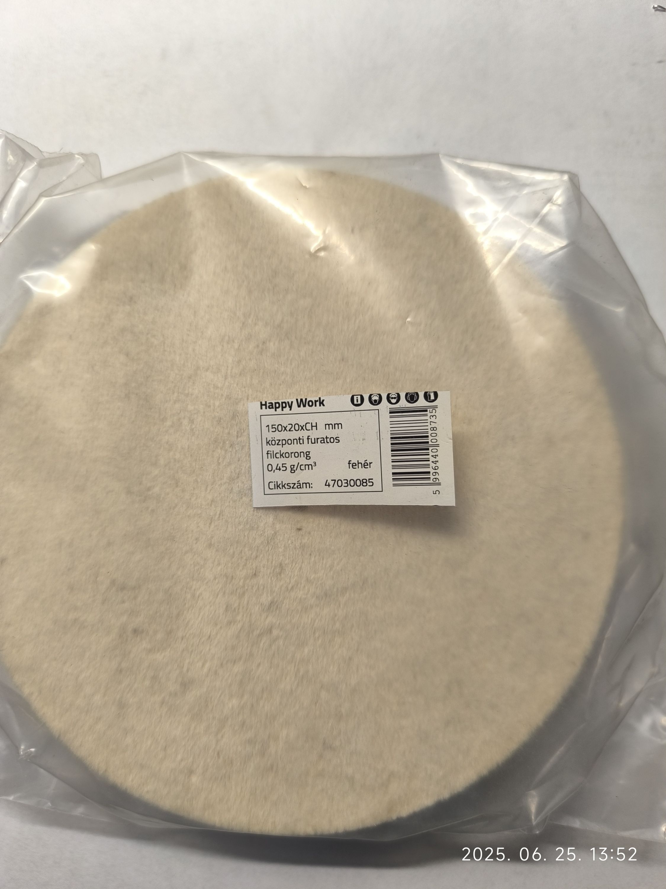 Happy Work filckorong 150x20xCH filc 0.45g/cm3 feh HW termék fő termékképe