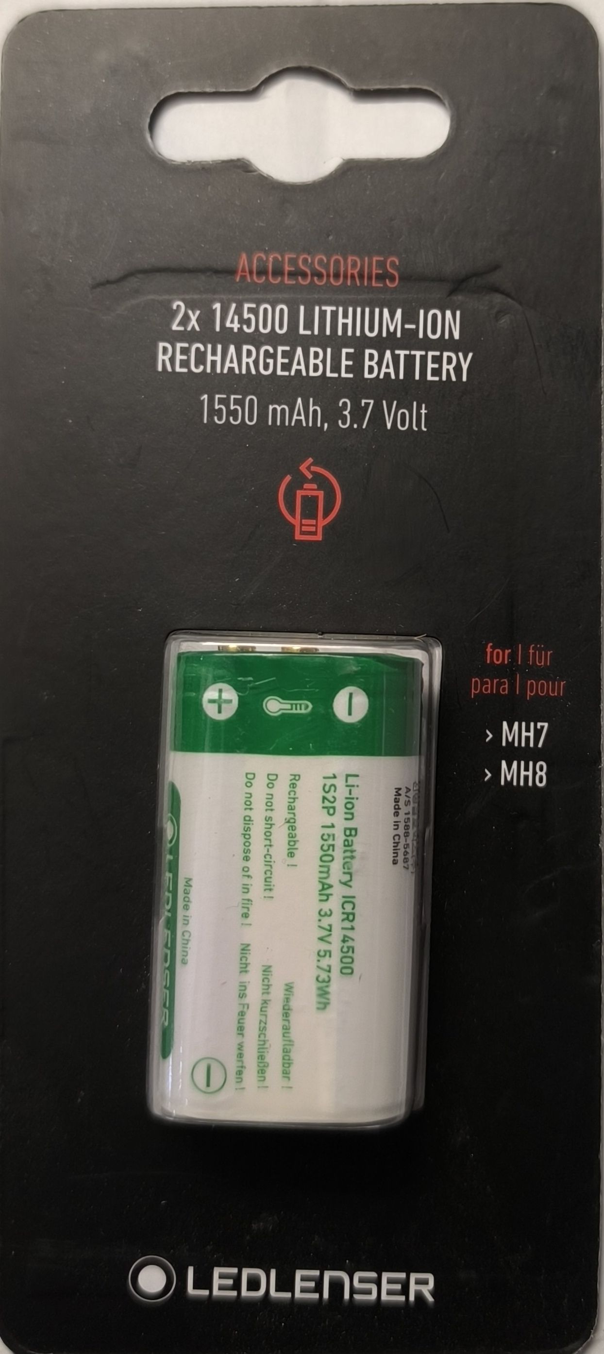 ACCESSORIES LEDLENSER Battery Pack MH7/MH8 fejlámpához 1550mAh termék fő termékképe