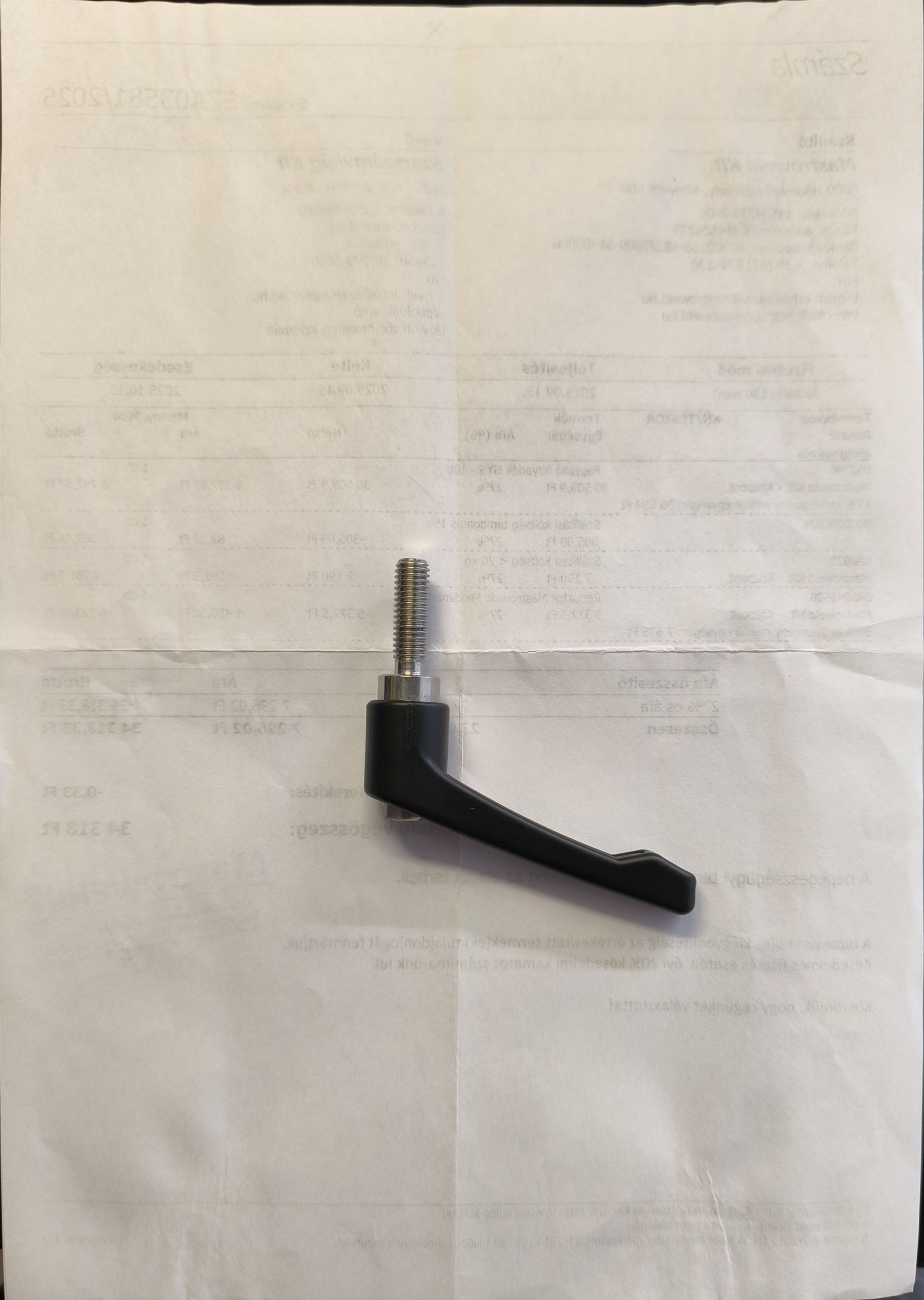 Rögzítő csavar L=65mm műanyag M8x20mm fekete termék fő termékképe