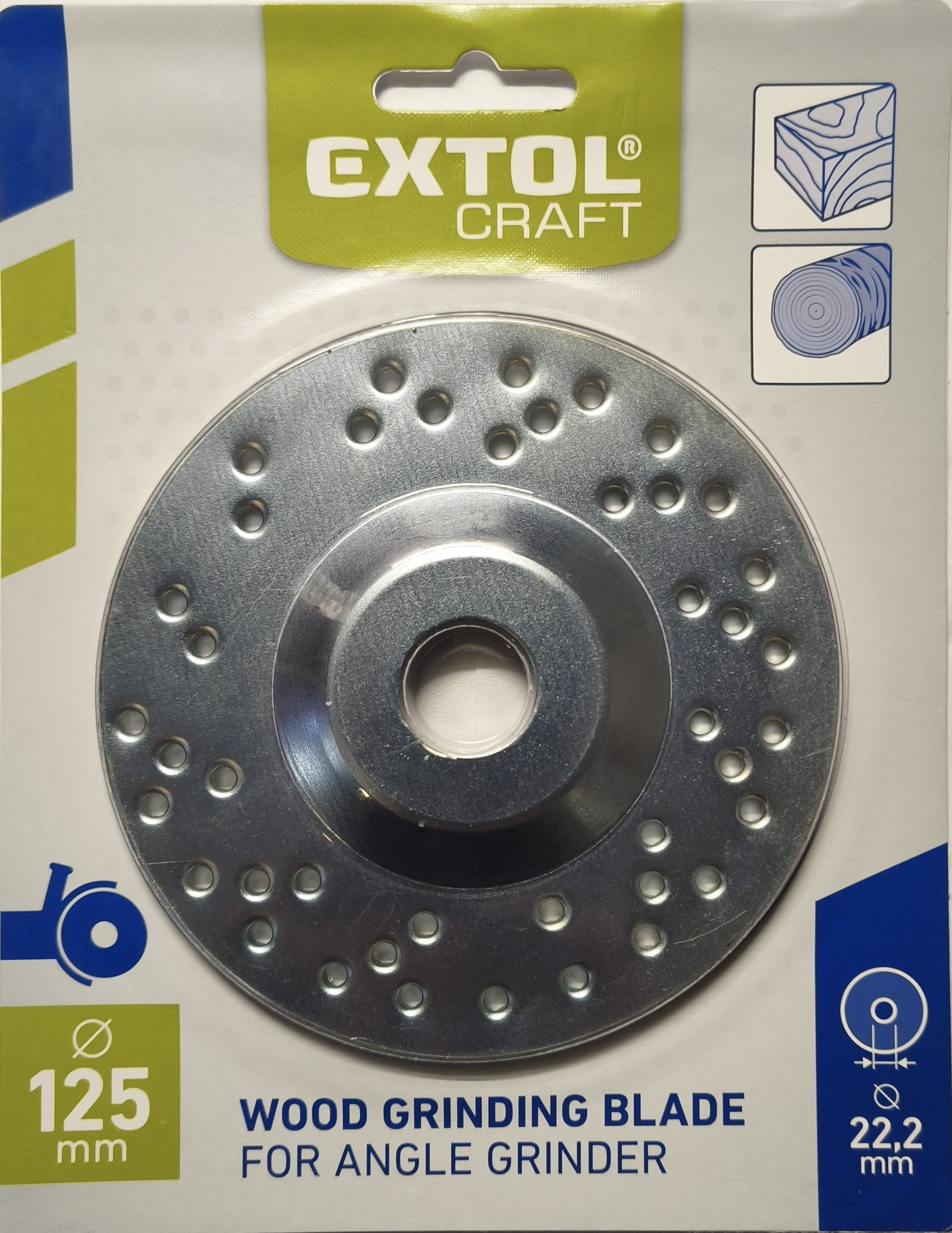 EXTOL CRAFT Faforgácsoló korong 125mm 12200 ford/perc termék fő termékképe
