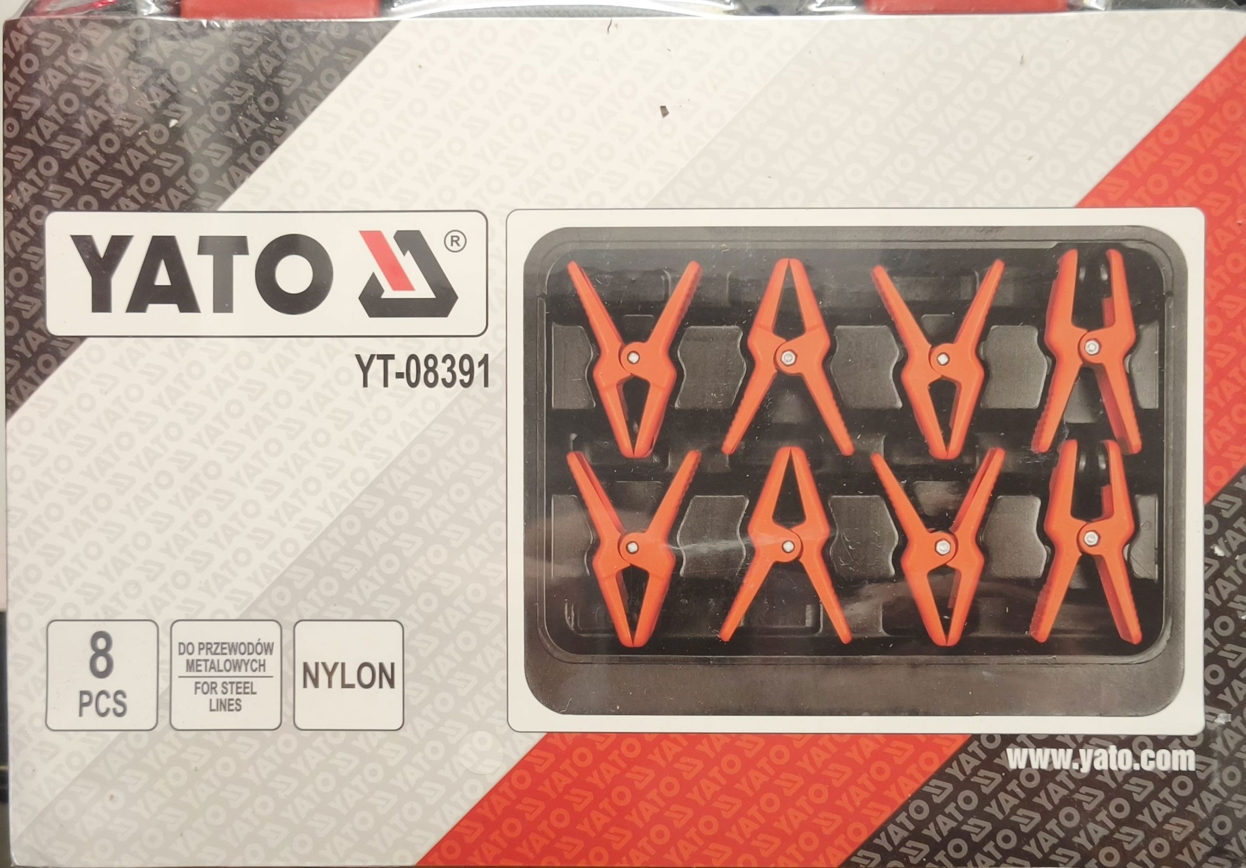 YATO Csipesz készlet 8 részes (fék-,üzemanyag-,olaj-,és autóklima csövekhez) termék fő termékképe
