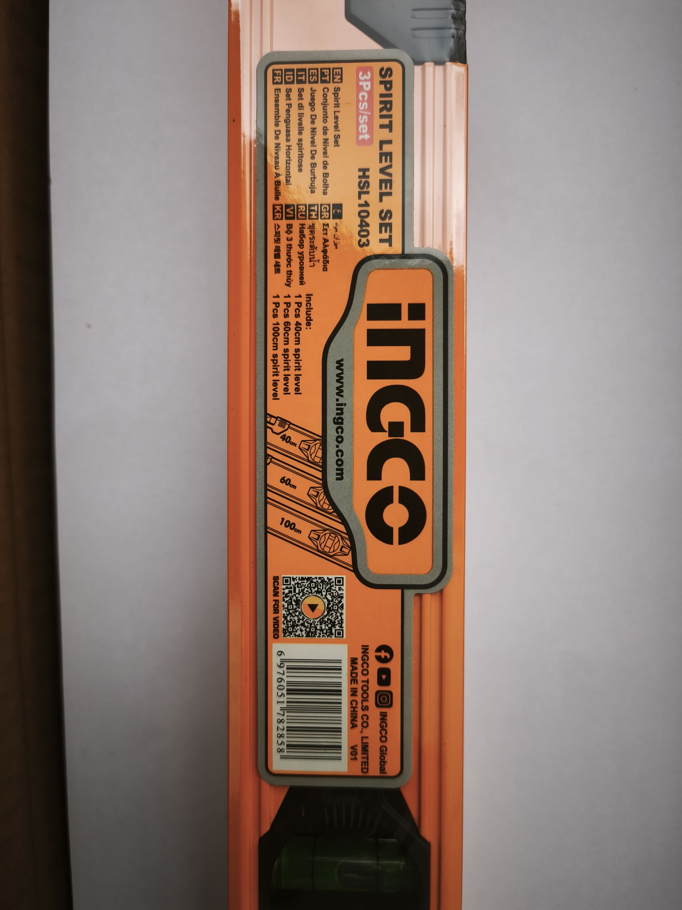 INGCO Vízmérték szett 3 részes 400-600-1000mm termék fő termékképe