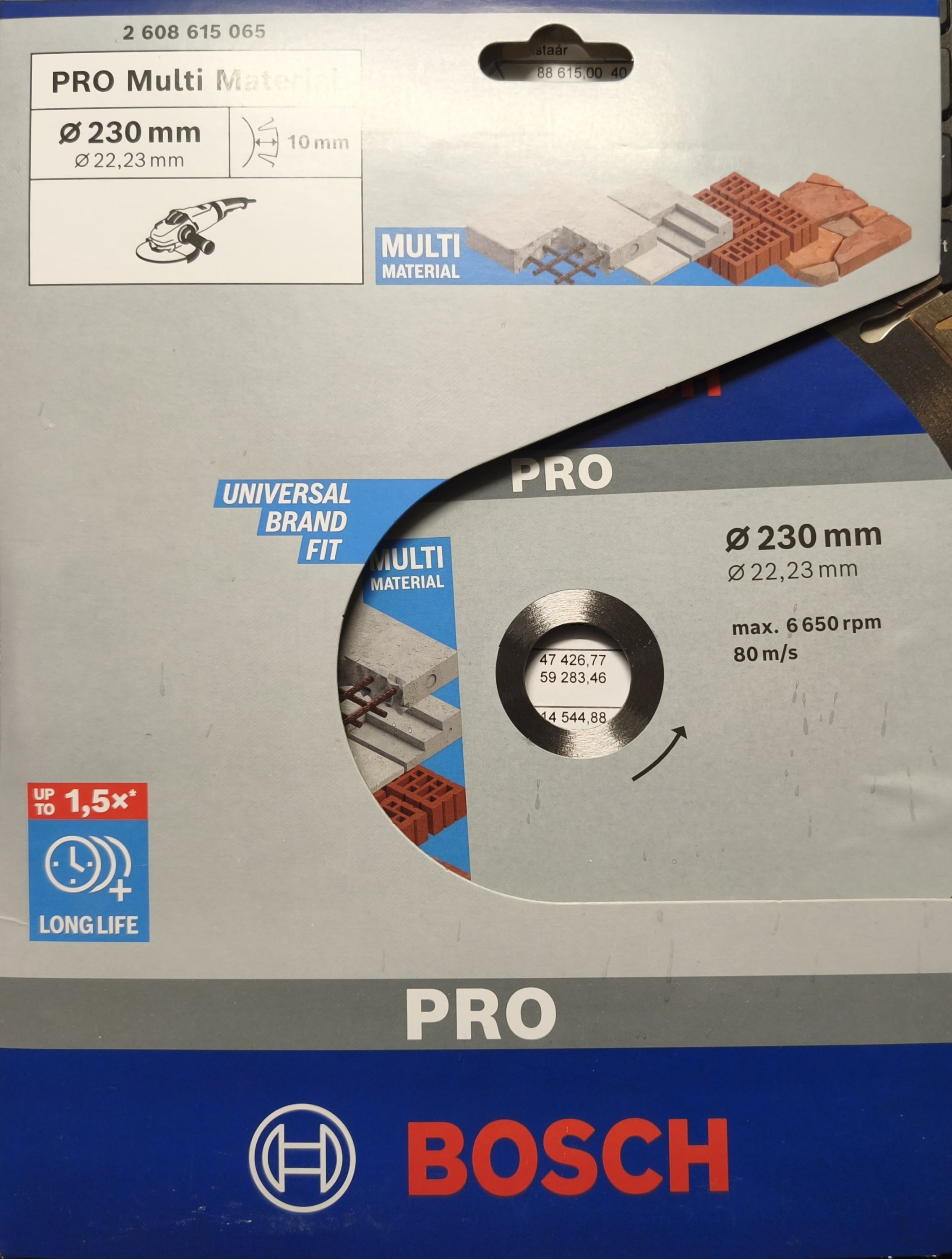 BOSCH Gyémánt vágókorong 230x2,6x10x22,2mm  szegmentál multi Material termék fő termékképe