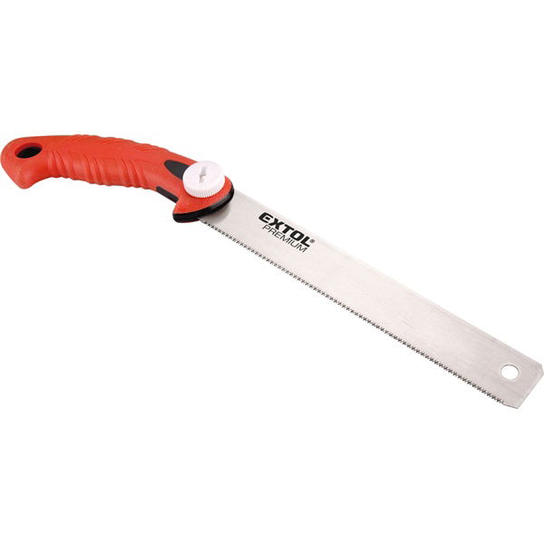 EXTOL Japán fűrész, teljes/penge hossz: 380/220mm, cserélhető hajlékony penge SK5 acélból, három élű fogak, sűrű fogazás T17 termék fő termékképe