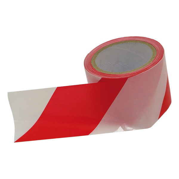 EXTOL Jelölő szalag, piros-fehér; 75mm×100m, polietilén (kordonszalag) termék fő termékképe