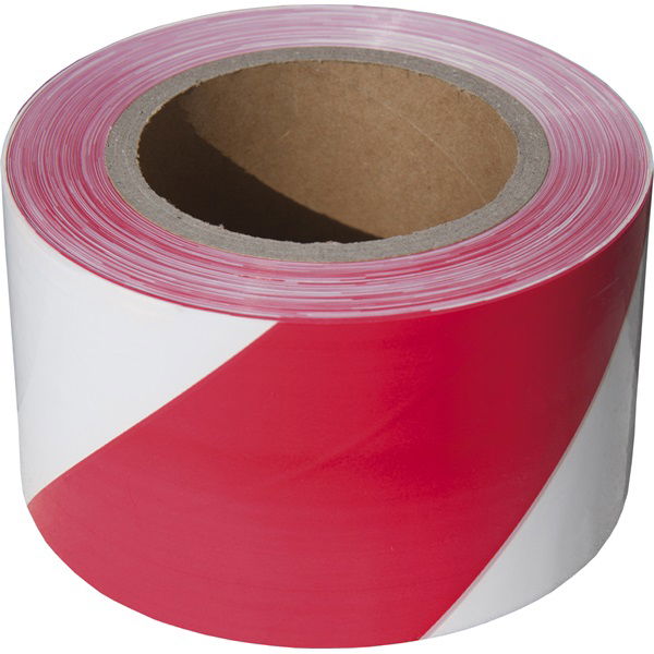 EXTOL Jelölő szalag, piros-fehér; 75mm×250m, polietilén (kordonszalag) termék fő termékképe