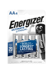 Energizer Ultimate Lítium Ceruza Elem AA B4 termék fő termékképe