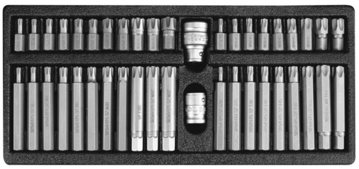 YATO Torx bit készlet 42 részes (1/2" T20-T70+RIBE) termék fő termékképe