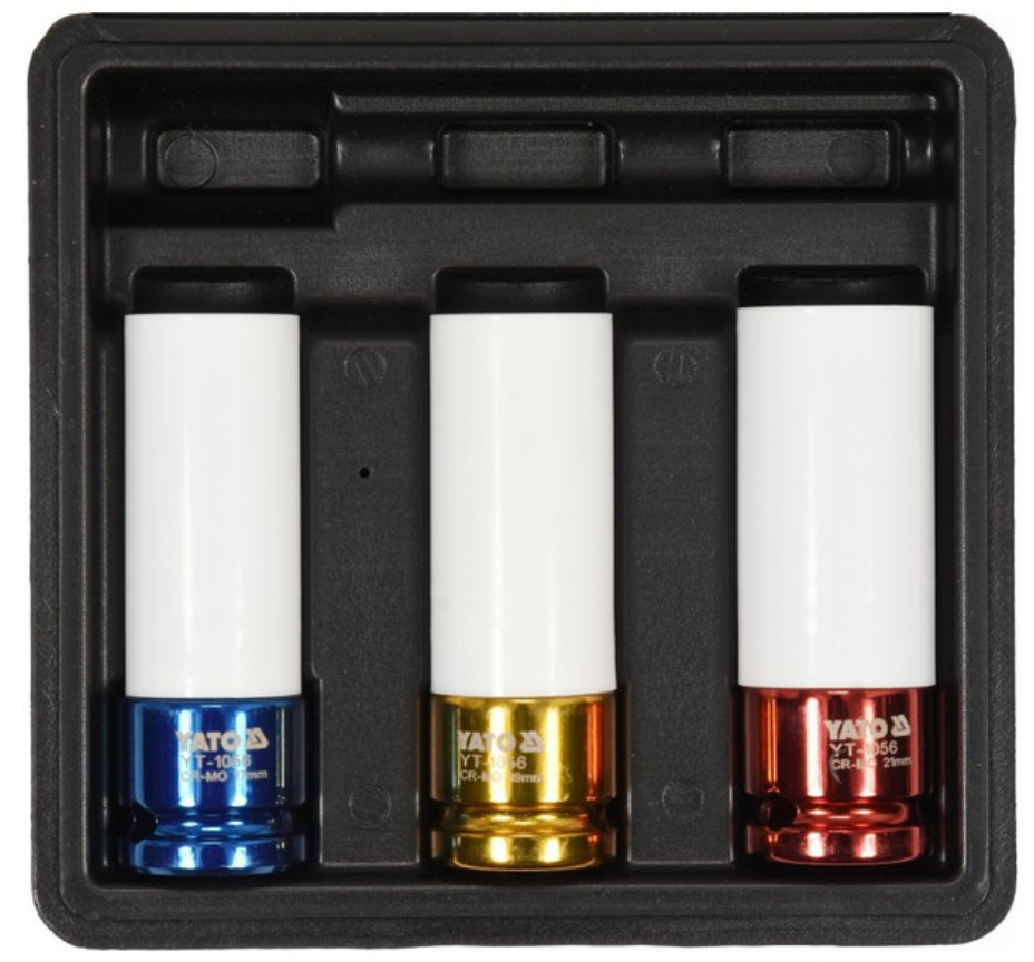 YATO Alufelni dugókulcs készlet 3 részes 1/2" 17/19/21 mm CrMo termék fő termékképe