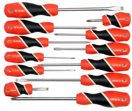 YATO Csavarhúzó készlet 12 részes mágneses S2 termék fő termékképe