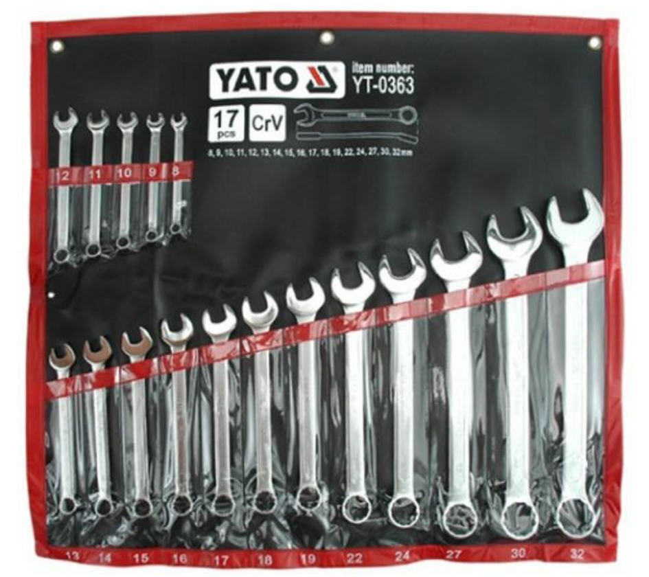 YATO Csillag-villáskulcs készlet 17 részes 8-32 mm CrV termék fő termékképe