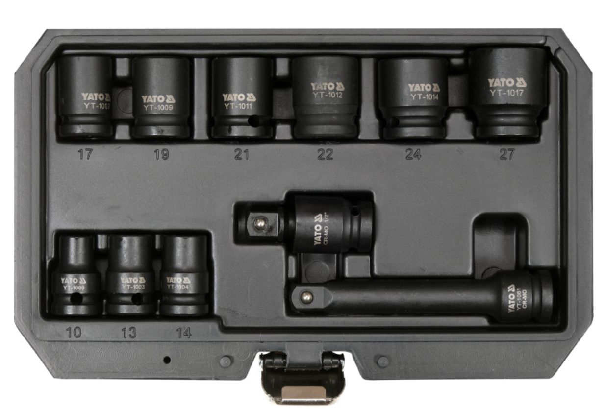 YATO Gépi dugókulcs készlet 11 részes 1/2" 10-27 mm CrMo termék fő termékképe