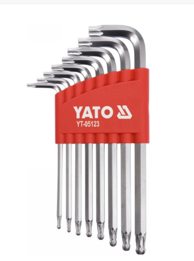 YATO Gömbfejű Torx kulcs készlet 8 részes T9-T40 CrV termék fő termékképe