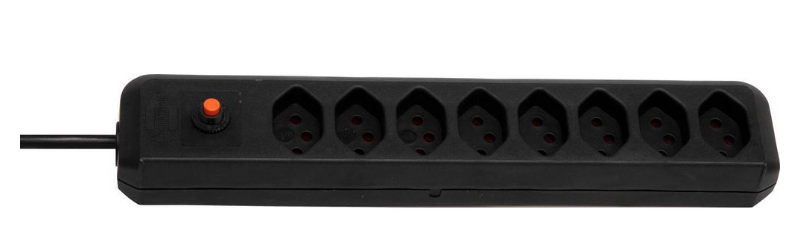 Brennenstuhl Elosztó Clever-Line 8x CH J típusú (T13) aljzat - CH J típusú (T12) dugó Fekete 2m termék fő termékképe