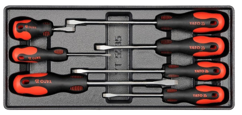 YATO Csavarhúzó készlet 7 részes CrMo lapos (fiókbetét) termék fő termékképe