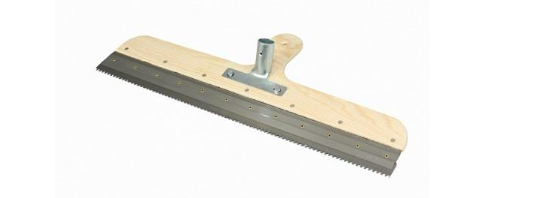 KUBALA Rozsdamentes ragasztóterítő spatulya, 560 mm, fogazás 4x2,5 mm, rétegelt lemez nyél termék fő termékképe