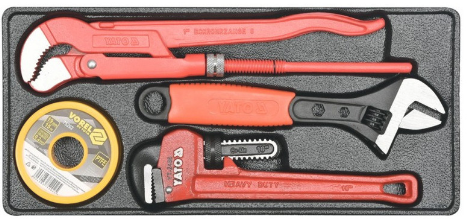 YATO Vízvezeték-szerelő szerszám készlet 4 részes (fiókbetét) termék fő termékképe