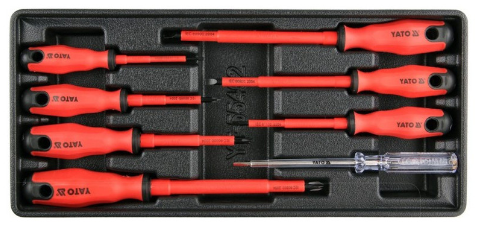 YATO Csavarhúzó készlet 8 részes 1000 V-ig szigetelt (fiókbetét) termék fő termékképe