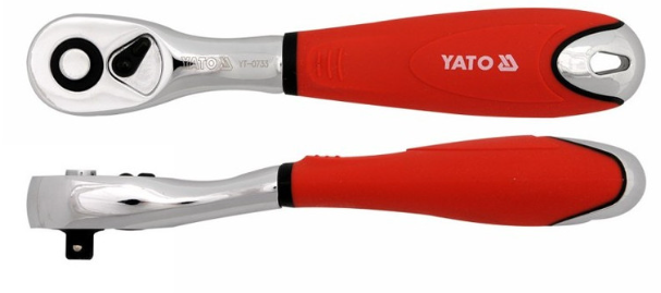 YATO Racsnis hajtószár 1/4" 155 mm 72T hajlított szár CrV termék fő termékképe