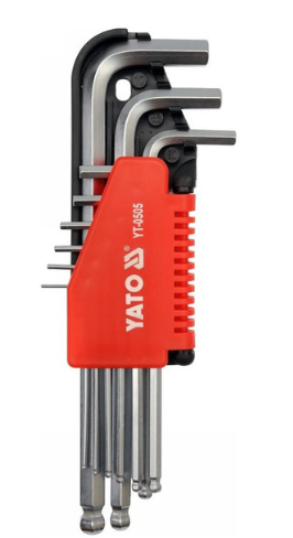 YATO Gömbfejű imbuszkulcs készlet 9 részes 1,5-10 mm CrV termék fő termékképe