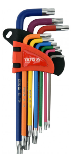 YATO Hosszú Torx kulcs készlet 9 részes T10 - T50 S2 termék fő termékképe