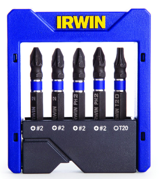 IRWIN Impact Pro Bithegy készlet 5 részes 100 mm (2 x PZ2 + 2 x PH2 + TX20) termék fő termékképe