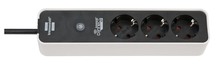 Brennenstuhl Elosztó Ecolor Wifi 3x DE F típusú (CEE 7/3) aljzat - DE F típusú (CEE 7/4) dugó Fekete/fehér termék fő termékképe