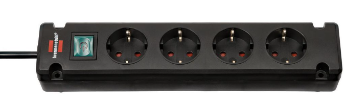 Brennenstuhl Elosztó Bremounta 4x DE F típusú (CEE 7/3) aljzat - DE F típusú (CEE 7/4) dugó Fekete 1.5m termék fő termékképe