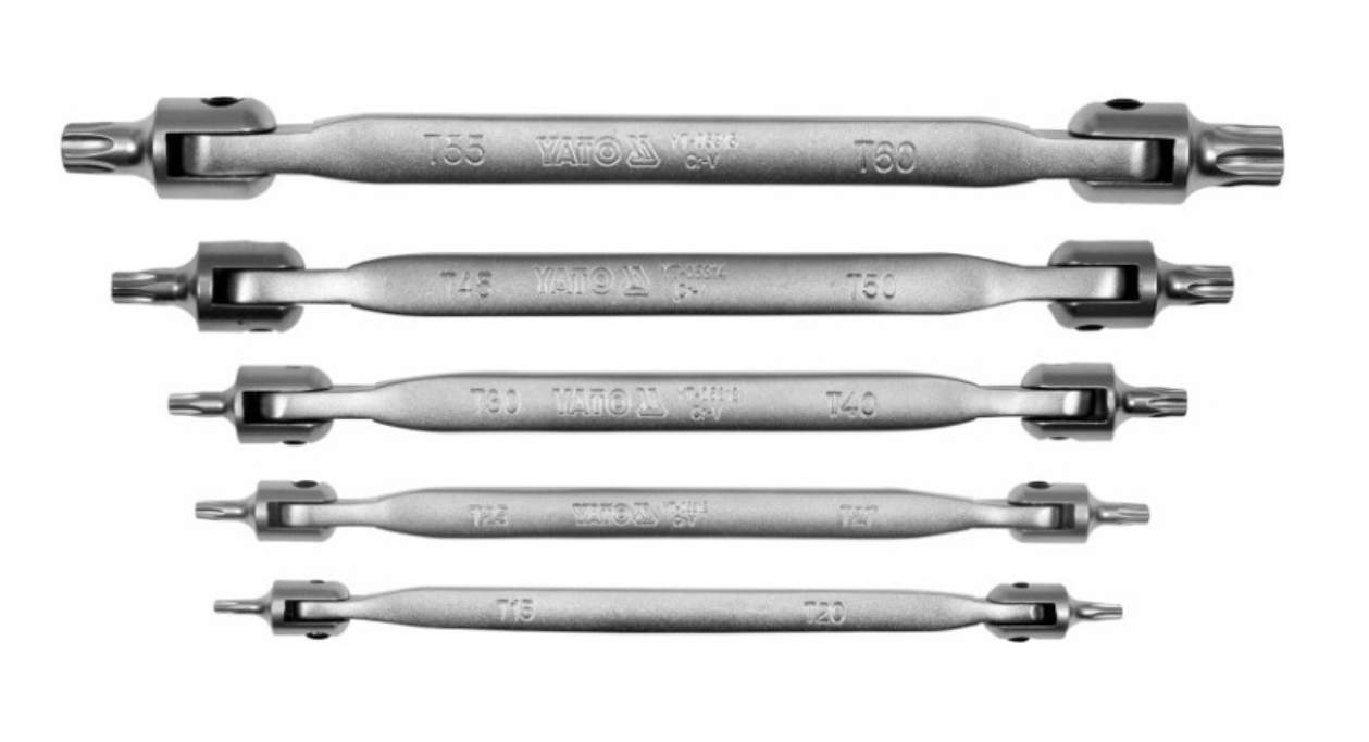 YATO Csuklós torx kulcs készlet 5 részes T15-T60 CrV termék fő termékképe