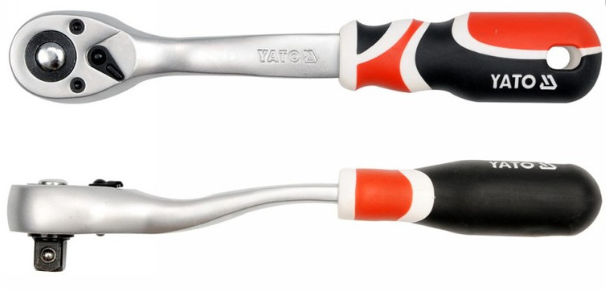 YATO Racsnis hajtószár 1/2" 255 mm 72T hajlított szár, lágy fogantyús CrV termék fő termékképe