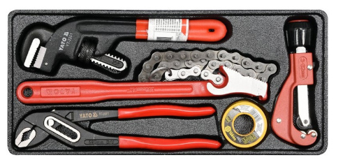 YATO Vízvezeték-szerelő szerszám készlet 5 részes (fiókbetét) termék fő termékképe