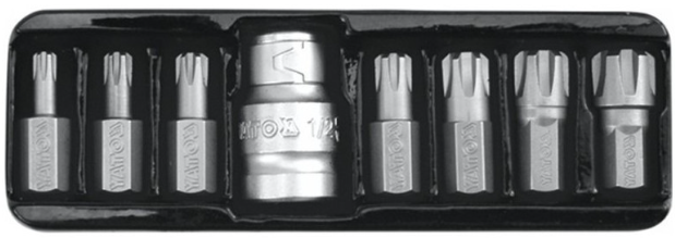 YATO Bit készlet 8 részes RIBE M5-M14 L=30 mm 1/2" termék fő termékképe