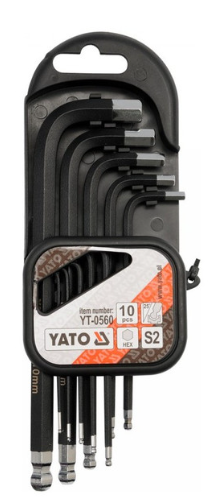 YATO Gömbfejű imbuszkulcs készlet 10 részes 1,27-10 mm S2 termék fő termékképe