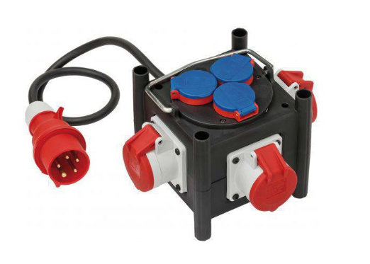 Brennenstuhl Elosztókocka 6x CEE aljzat / DE F típusú (CEE 7/3) aljzat - CEE Plug Fekete 1m termék fő termékképe