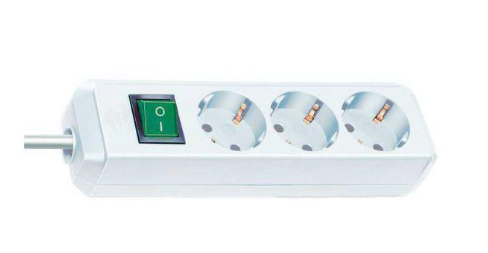 Brennenstuhl Elosztó Eco-Line 3x DE F típusú (CEE 7/3) aljzat - DE F típusú (CEE 7/4) dugó Fehér 1.5m termék fő termékképe