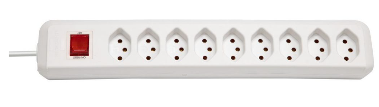 Brennenstuhl Elosztó Clever-Line 9x CH J típusú (T13) aljzat - CH J típusú (T12) dugó Fehér 2m termék fő termékképe