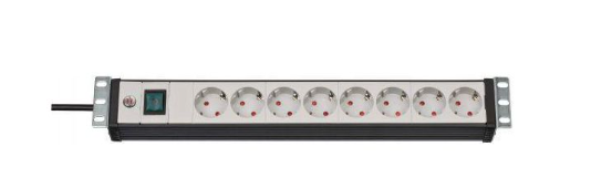 Brennenstuhl Elosztó Premium-Line 8x DE F típusú (CEE 7/3) aljzat - DE F típusú (CEE 7/4) dugó Világosszürke 3m termék fő termékképe