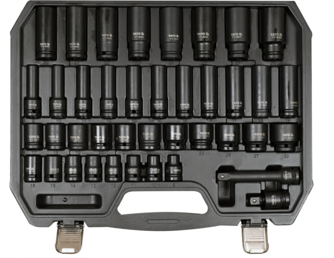 YATO Gépi dugókulcs készlet 40 részes 1/2" 10-32 mm CrMo termék fő termékképe