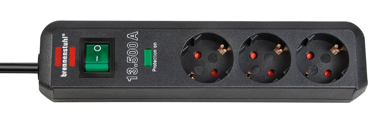 Brennenstuhl Elosztó Eco-Line 3x DE F típusú (CEE 7/3) aljzat - DE F típusú (CEE 7/4) dugó Antracit 1.5m termék fő termékképe