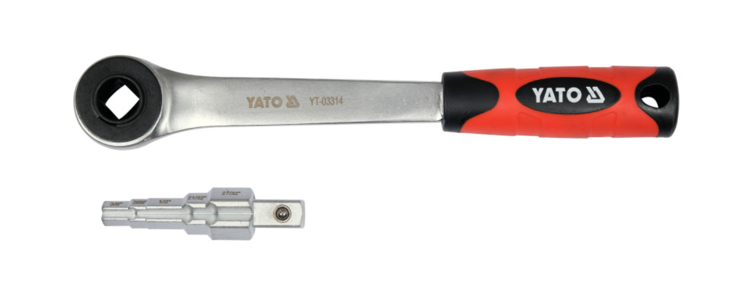 YATO Lépcsős radiátorkulcs 1/2" racsnis hajtószárral 30T CrV termék fő termékképe