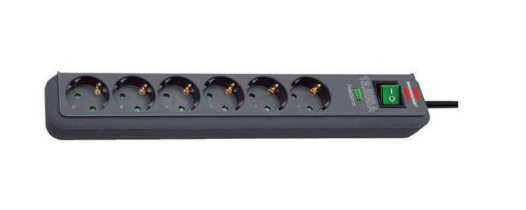 Brennenstuhl Elosztó Eco-Line 6x DE F típusú (CEE 7/3) aljzat - DE F típusú (CEE 7/4) dugó Antracit 1.5m termék fő termékképe