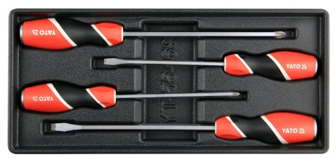 YATO Csavarhúzó készlet 4 részes üthető (fiókbetét) termék fő termékképe