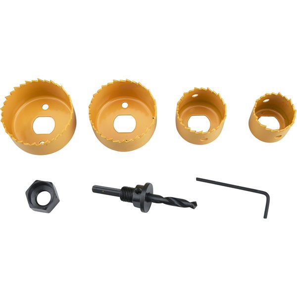EXTOL Körkivágó készlet, 4db, 32-54mm, HSS/Bi-metal termék fő termékképe