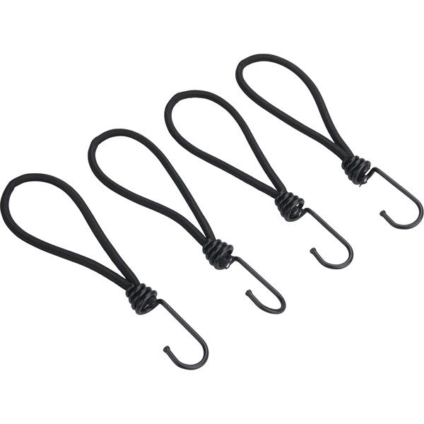 EXTOL Leszorító gumipók klt. 4 db, 18 cm × 6 mm, kampóval, erős Latex gumi, takaróponyva rögzítéséhez termék fő termékképe