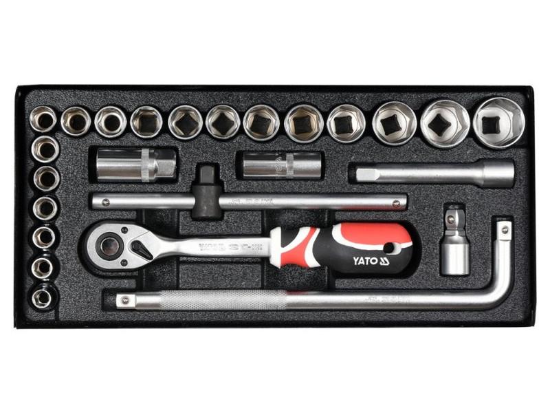 YATO Dugókulcs készlet 25 részes 1/2" 10-32 mm CrV termék fő termékképe