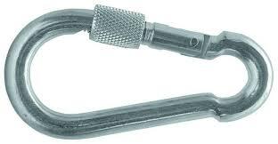 Rugós karabiner csavarbiztosítással  DIN 5299/D, horganyzott, 6x60 termék fő termékképe