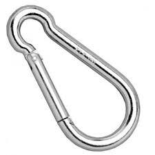 Rugós karabiner DIN 5299/C, horganyzott 5x50 termék fő termékképe