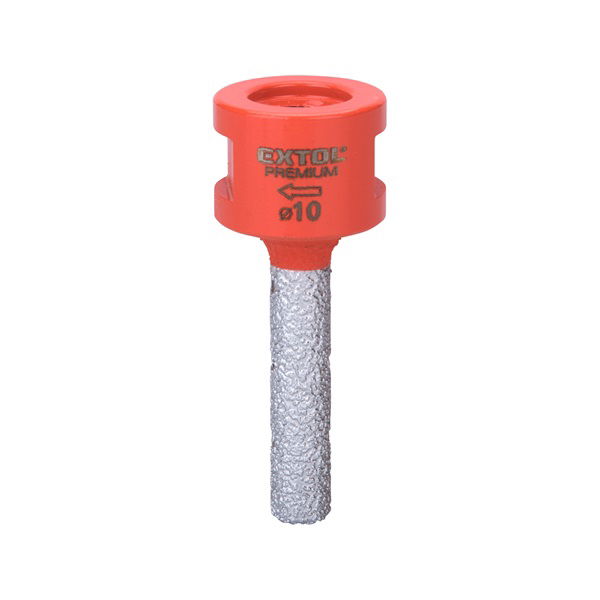EXTOL Lyukmaró (lyuktágító/ujjmaró) kerámiára és csempére, gyémánt vágóél; 10mm × M14, sarokcsiszolóba fogható termék fő termékképe