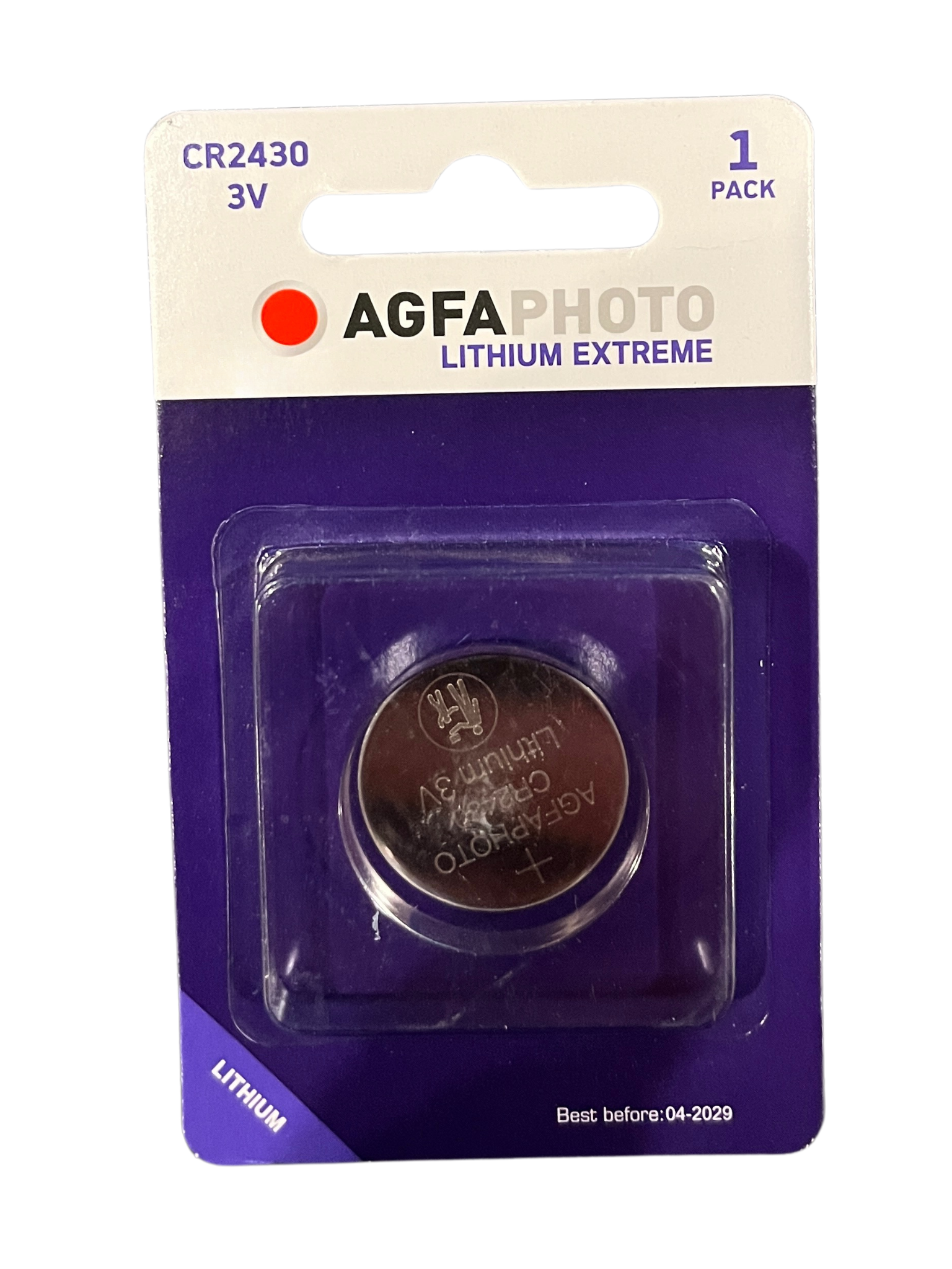 AgfaPhoto Gombelem lithium 3V CR2430, 1 db-os termék fő termékképe