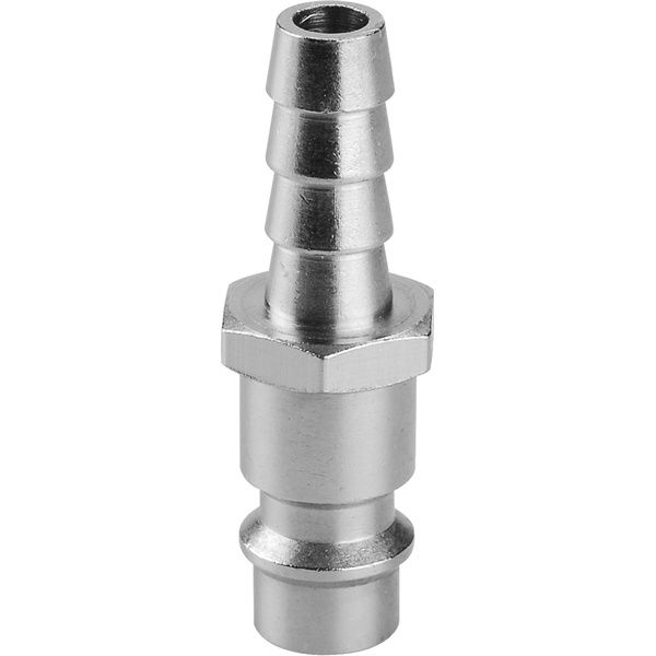 EXTOL Gyorscsatlakozó-dugó, tömlővéggel, 1/4", 6mm, nikkelezett réz, bliszteren termék fő termékképe